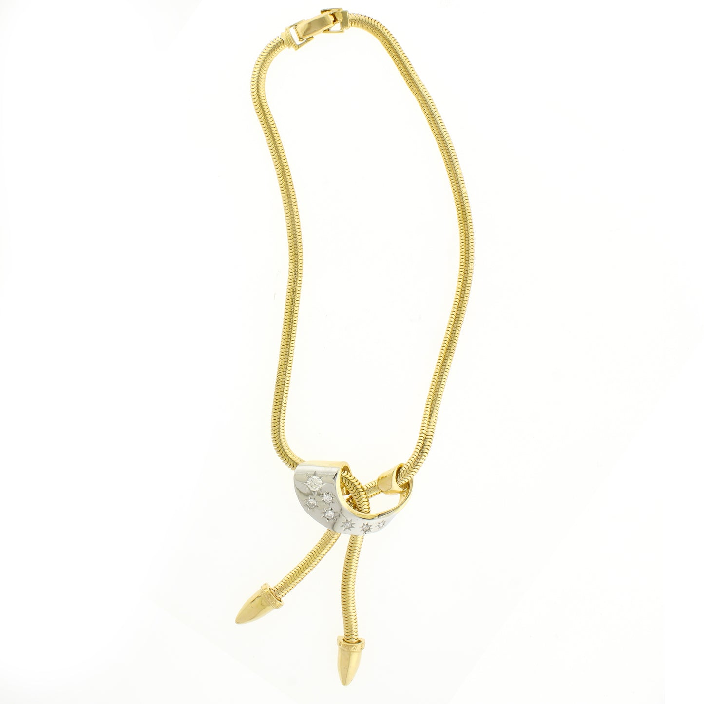 1950 Retro- Modern gold Tassel Necklace