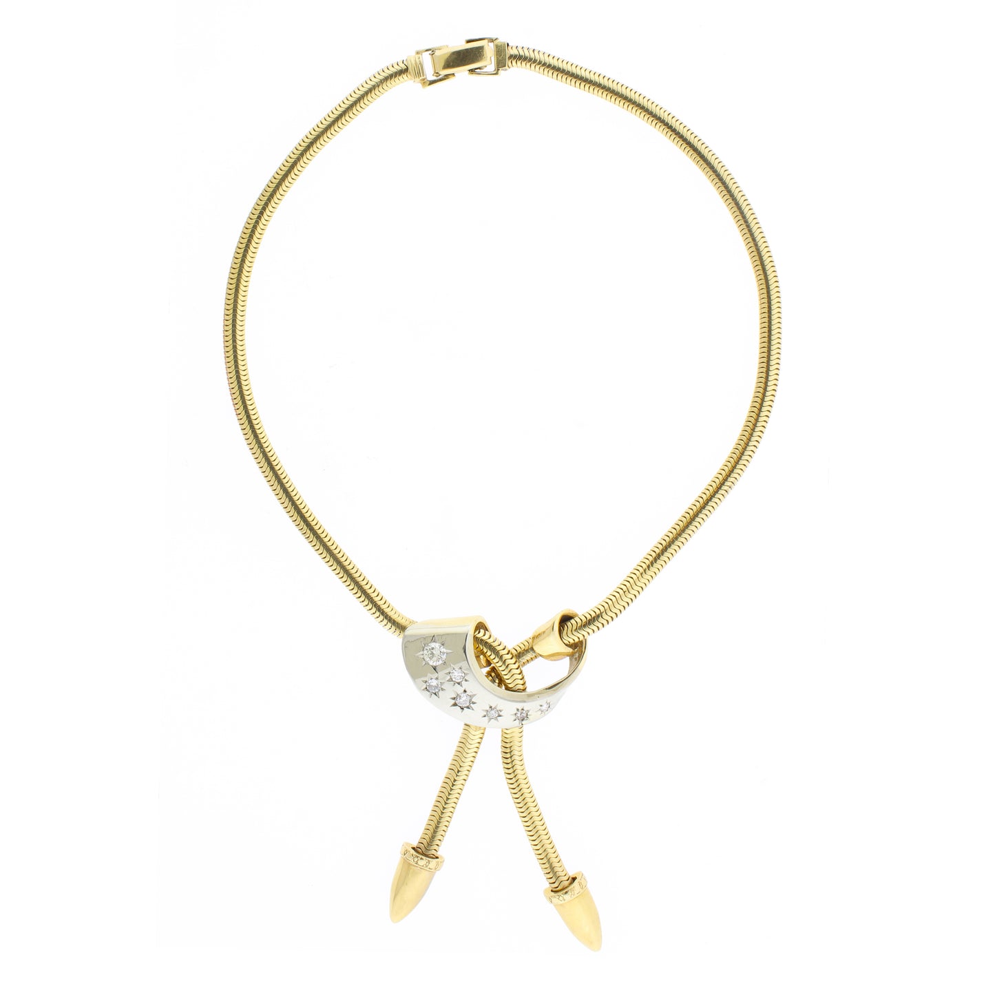 1950 Retro- Modern gold Tassel Necklace