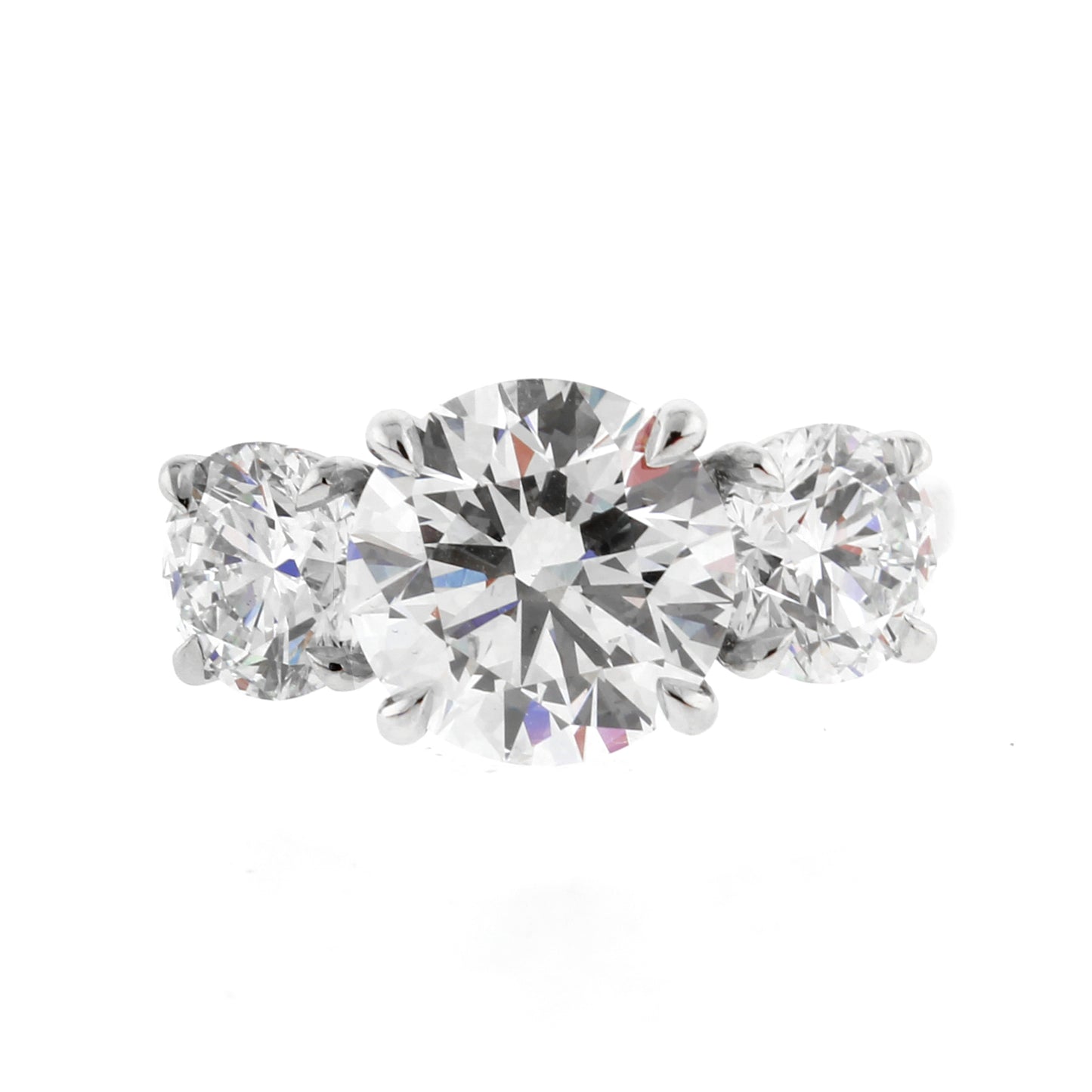Three Stone Diamond Ring, Five Carat Total, by Pampillonia
