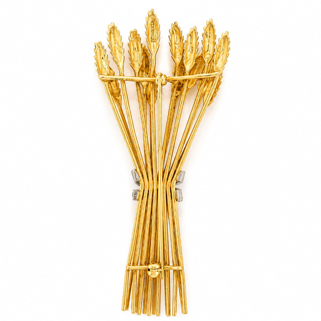Tiffany & Co Diamond Wheat Brooch